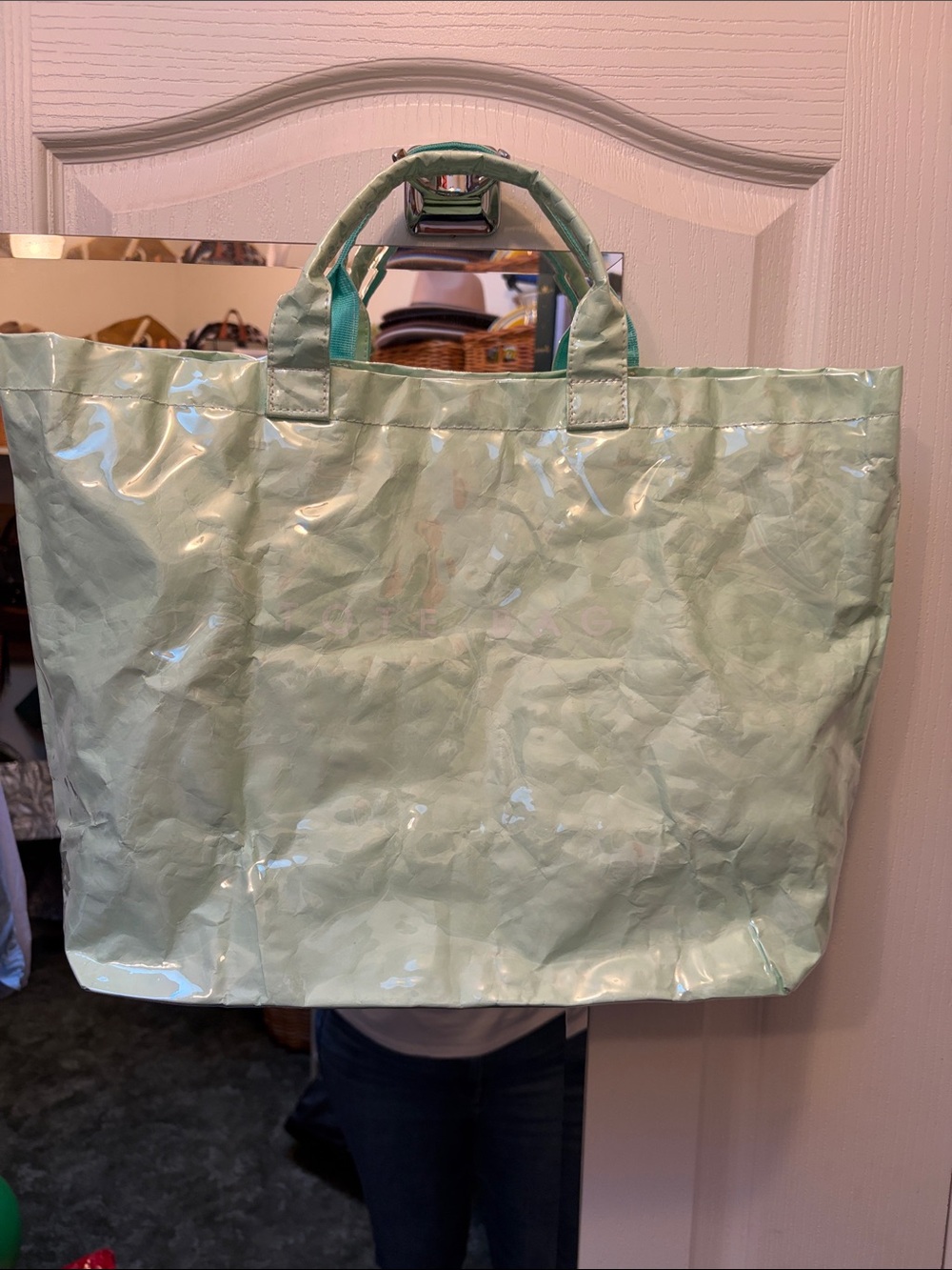 Light Mint Glossy Tote Bag - Unbranded